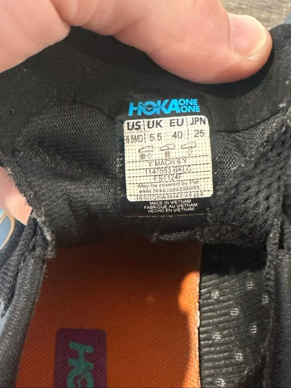 Hoka Mach 6 Sneakers Gray Youth 6.5 / Women's 8